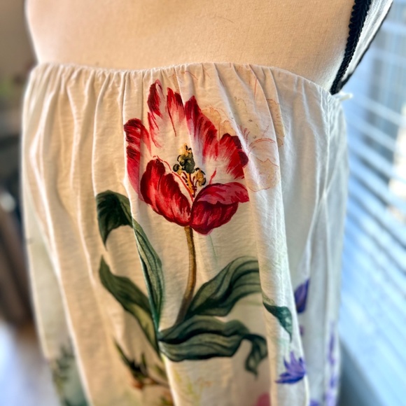 ANTHROPOLOGIE Strapless Maxi Dress, Ivory Floral, NWT! - Picture 8 of 14